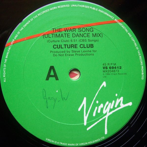 Culture Club : The War Song (12", Single)