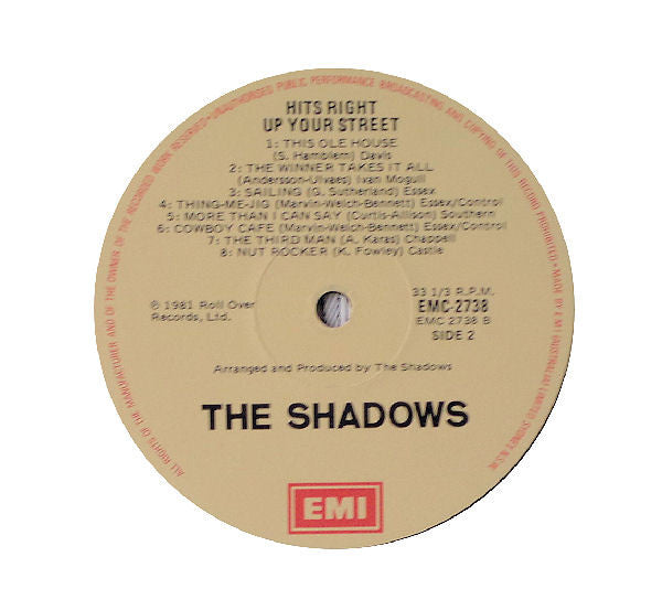 The Shadows : Hits Right Up Your Street (LP, Album)