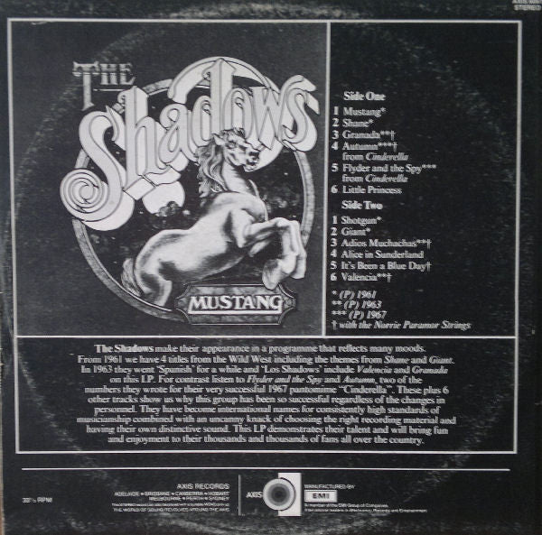 The Shadows : Mustang (LP, Comp)