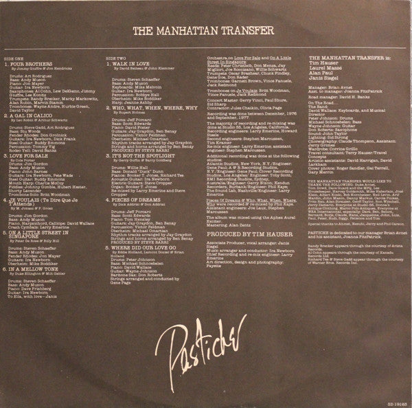 The Manhattan Transfer : Pastiche (LP, Album)
