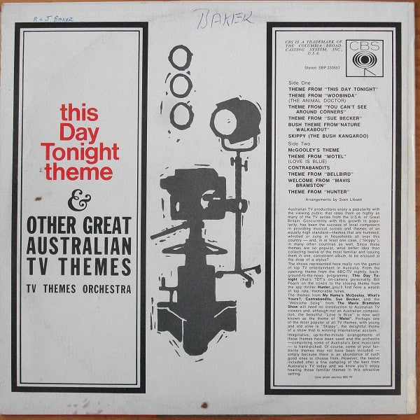 TV Themes Orchestra : This Day Tonight Theme & Other Great Australian TV Themes (LP, Album)