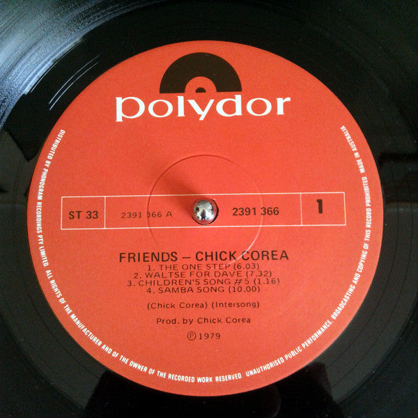 Chick Corea : Friends (LP, Album)