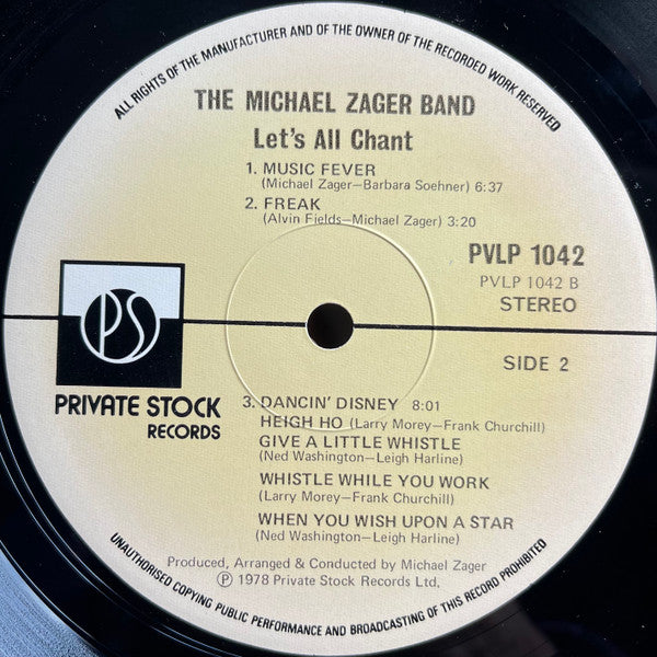 The Michael Zager Band : Let's All Chant (LP, Album)