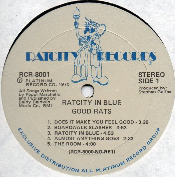Good Rats : Ratcity In Blue (LP, Album, San)