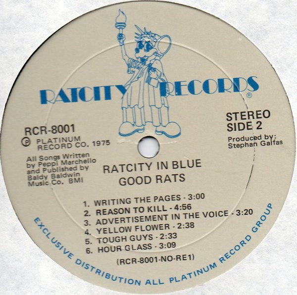 Good Rats : Ratcity In Blue (LP, Album, San)
