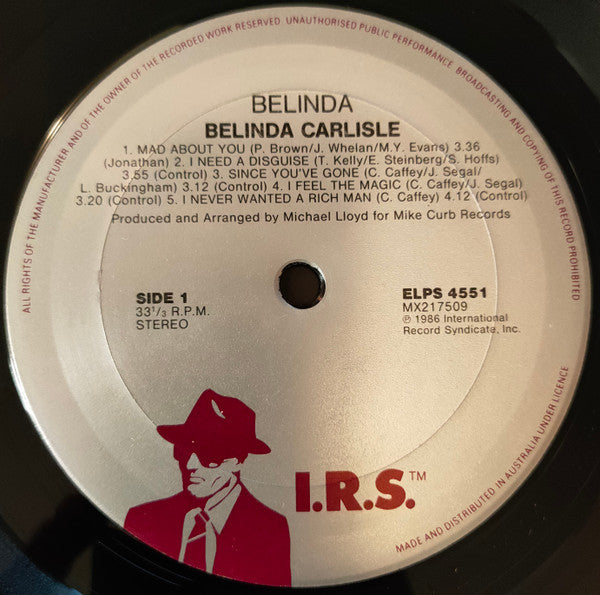 Belinda Carlisle : Belinda (LP, Album)