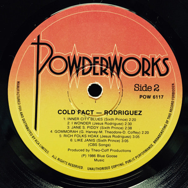 Sixto Rodriguez : Cold Fact (LP, Album, RE)