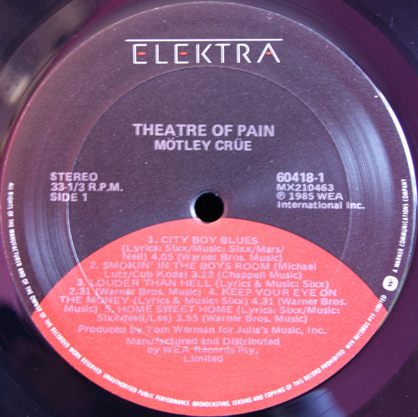Mötley Crüe : Theatre Of Pain (LP, Album)