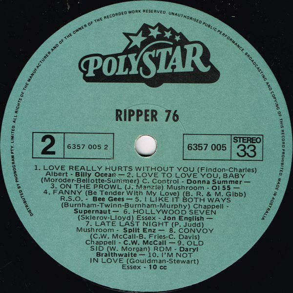 Various : Ripper '76 (LP, Comp)