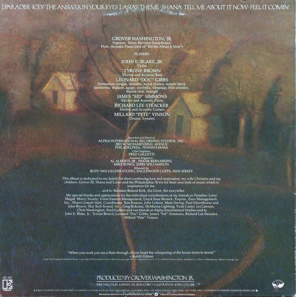 Grover Washington, Jr. : Paradise (LP, Album)
