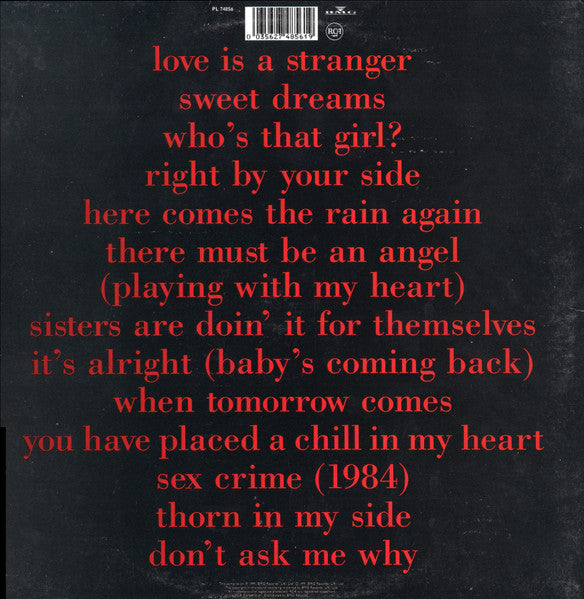 Eurythmics : Greatest Hits (LP, Comp, Gat)