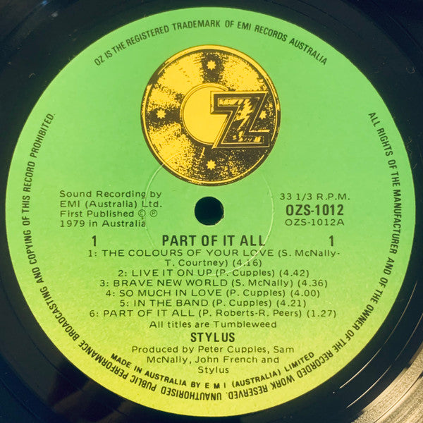Stylus (11) : Part Of It All (LP, Album)