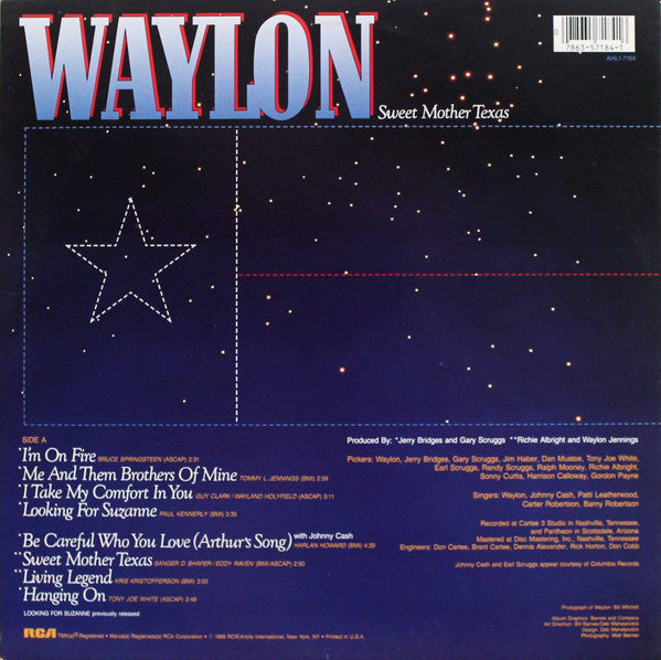 Waylon Jennings : Sweet Mother Texas (LP, Album)
