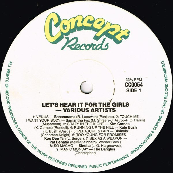 Various : Let's Hear It For The Girls (LP, Comp)
