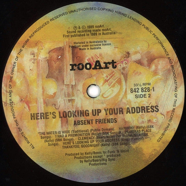 Absent Friends : Here's Looking Up Your Address (LP, Album)