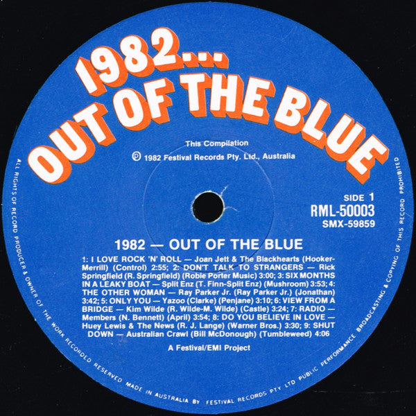 Various : 1982 Out Of The Blue (LP, Comp)
