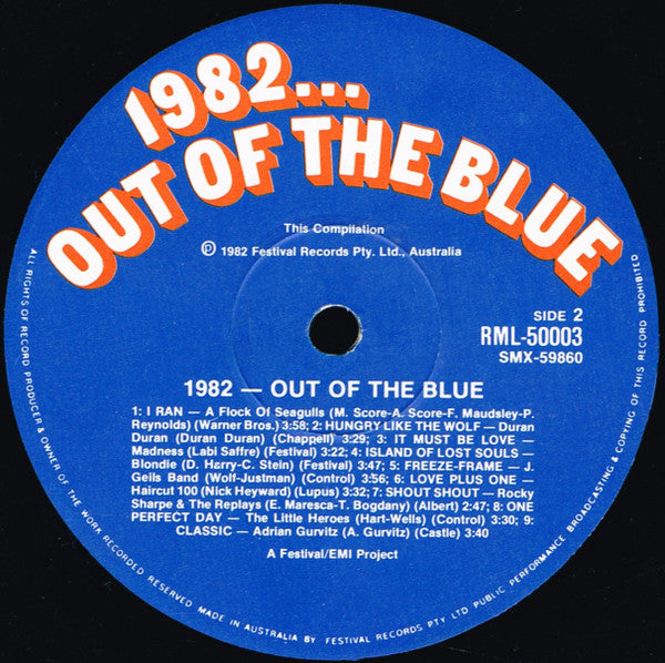 Various : 1982 Out Of The Blue (LP, Comp)