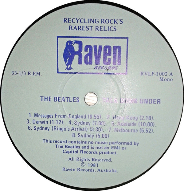The Beatles : Talk Downunder (LP, Mono)