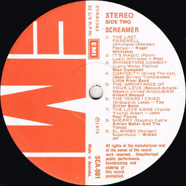 Various : Screamer (LP, Comp)