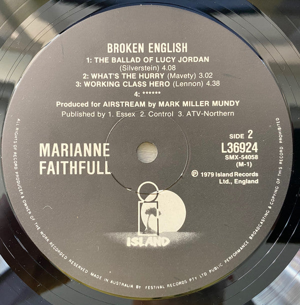 Marianne Faithfull : Broken English (LP, Album)