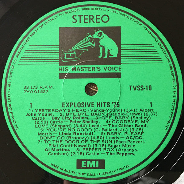 Various : Explosive Hits '75 (LP, Comp)