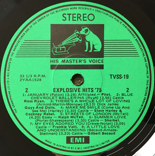 Various : Explosive Hits '75 (LP, Comp)