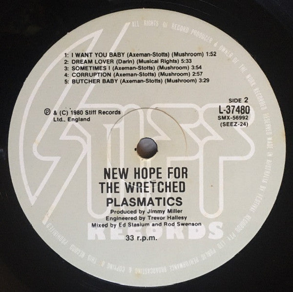 Plasmatics (2) : New Hope For The Wretched (LP, Album)
