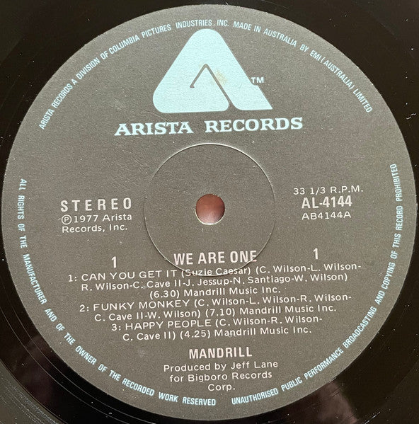 Mandrill : We Are One (LP, Album)