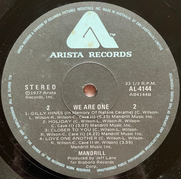 Mandrill : We Are One (LP, Album)