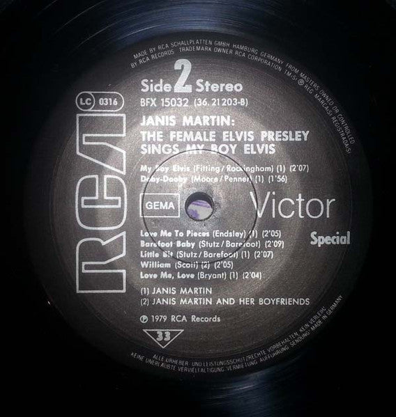 Janis Martin (2) : That Rockin' Gal (LP, Comp, RE)