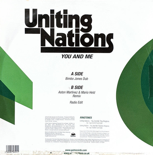Uniting Nations : You And Me (12")