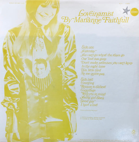 Marianne Faithfull : Loveinamist (LP, Album, Club, RE)