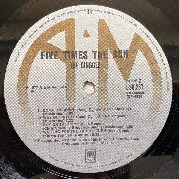 The Dingoes : Five Times The Sun (LP, Album)