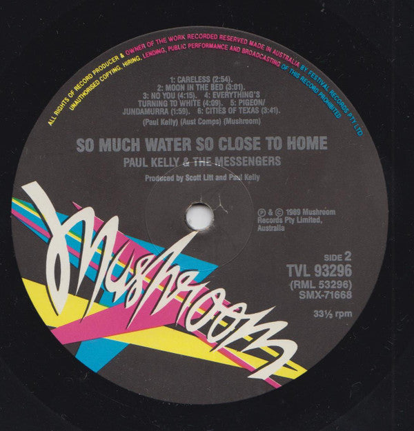 Paul Kelly And The Messengers : So Much Water So Close To Home (LP, Album)
