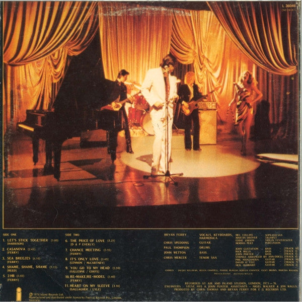 Bryan Ferry : Let's Stick Together (LP, Album, Comp)
