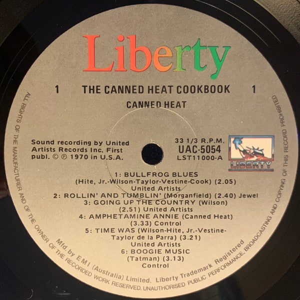 Canned Heat : The Canned Heat Cookbook (The Best Of Canned Heat) (LP, Comp, RE)