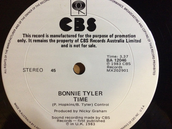 Bonnie Tyler : Total Eclipse Of The Heart (12", Maxi, Promo)