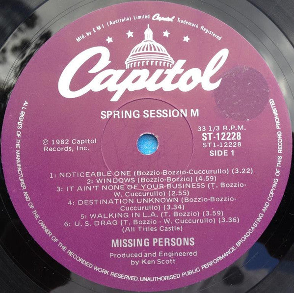 Missing Persons : Spring Session M (LP, Album)