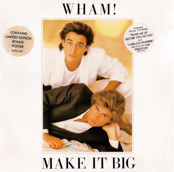 Wham! : Make It Big (LP, Album, wit)