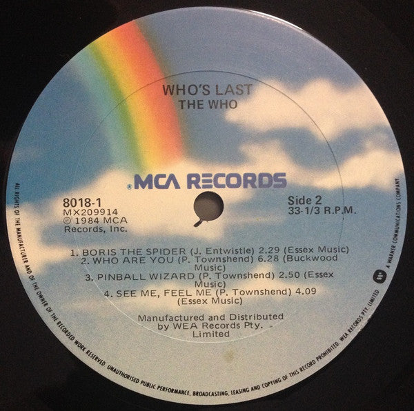 The Who : Who's Last (2xLP, Album)