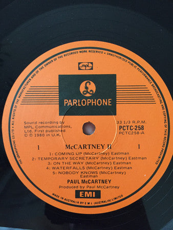 Paul McCartney : McCartney II (LP, Album, Ora)