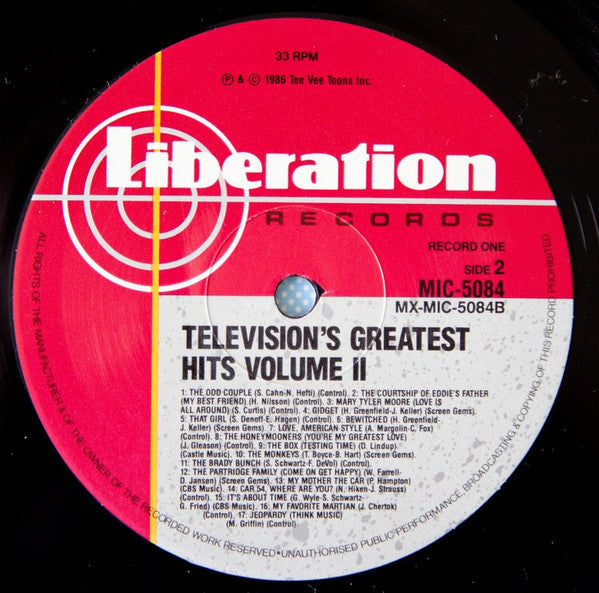 Various : Television's Greatest Hits, Volume II (2xLP, Comp, Gat)