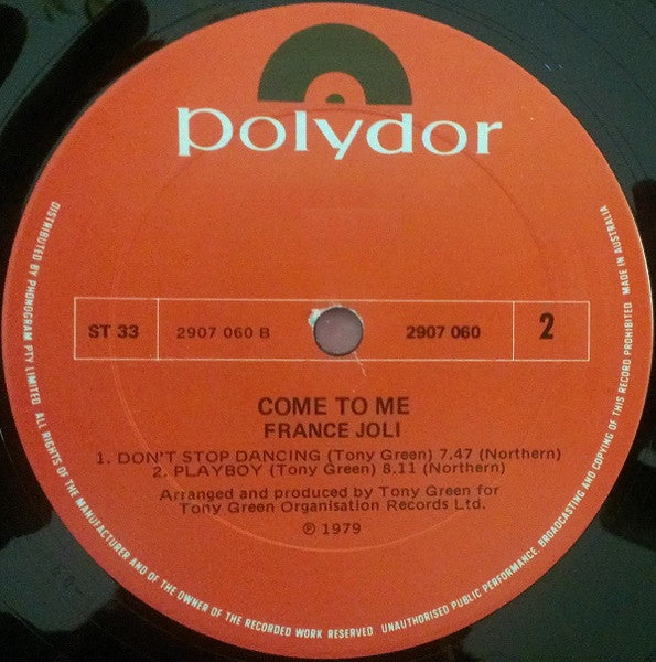 France Joli : Come To Me (LP, Album)