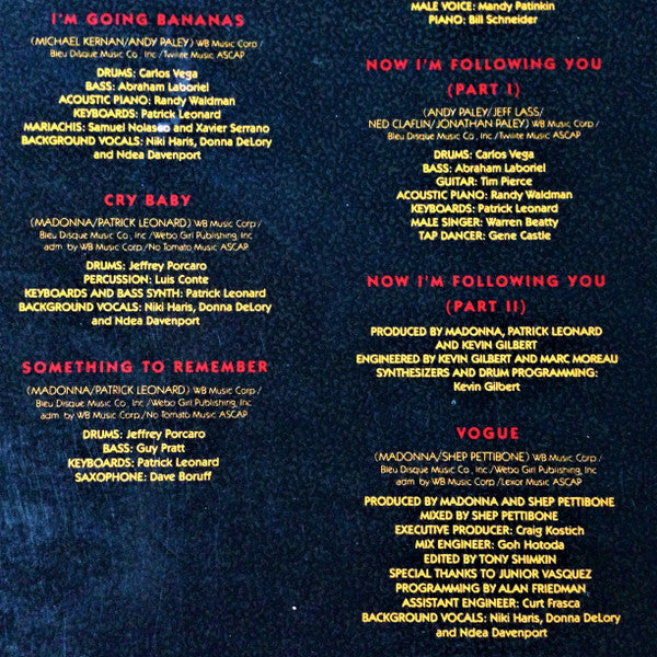 Madonna : I'm Breathless (Music From And Inspired By The Film Dick Tracy) (LP, Album)