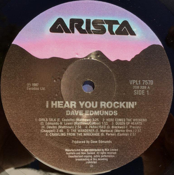 The Dave Edmunds Band : I Hear You Rockin' (LP, Album)