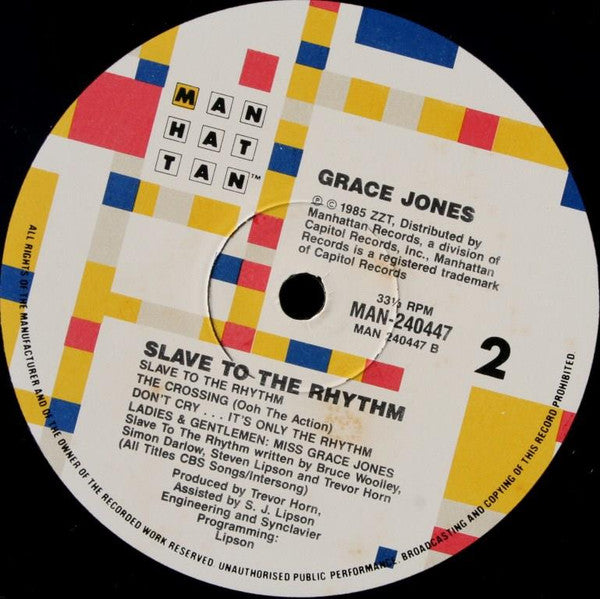 Grace Jones : Slave To The Rhythm (LP, Album)