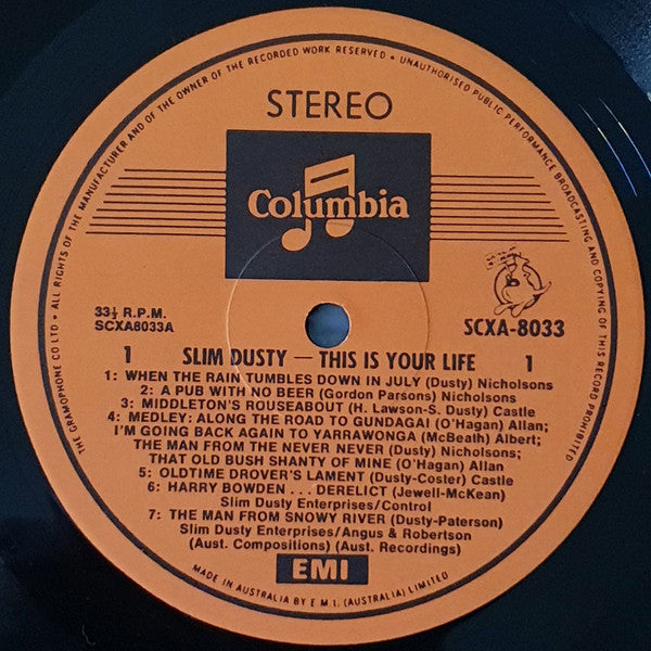 Slim Dusty : This Is Your Life (LP, Album, Gat)