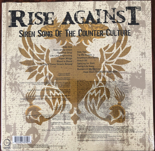 Rise Against : Siren Song Of The Counter Culture (LP, RP)