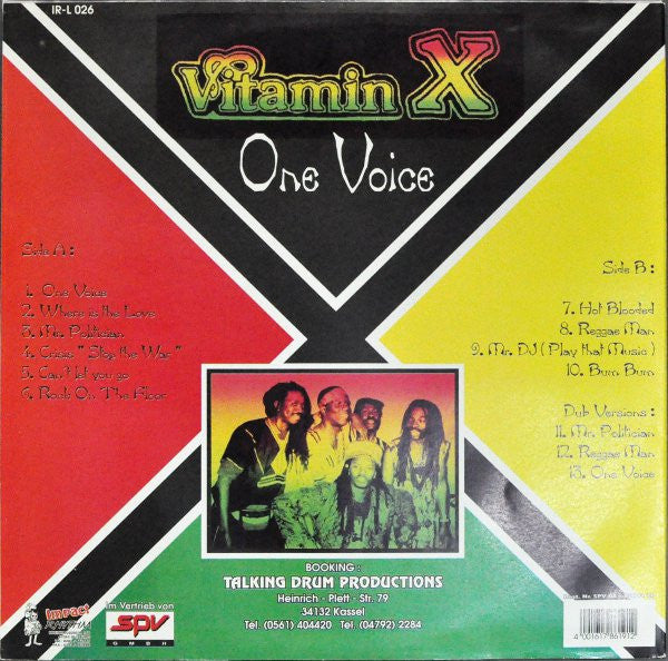 Vitamin X (2) : One Voice (LP, Album, Cle)