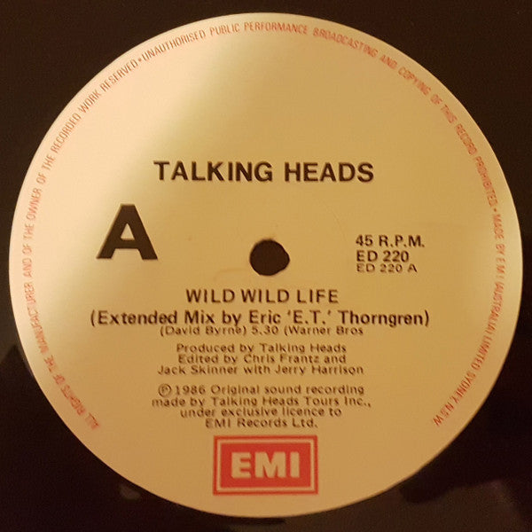 Talking Heads : Wild Wild Life (12", Maxi)
